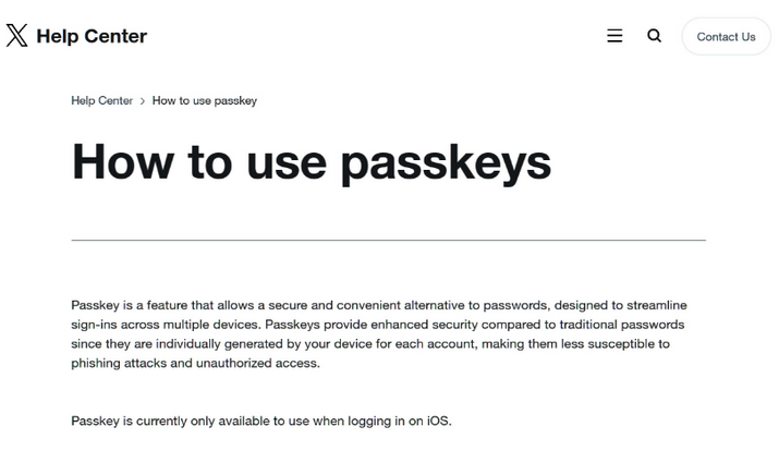 衢江苹果维修店铺分享iOS用户如何通过通行密钥(Passkey)登录 